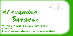 alexandra baracsi business card